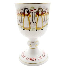 Royal Doulton 12 Days Christmas Goblet 8 Maids A Milking LimitedEdBone China